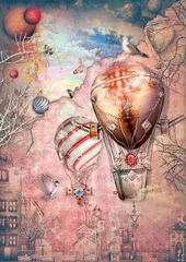 Rolgordijnen Luchtballonnen in het sprookjeslandschap © Rosario Rizzo