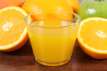 Fresh ripe fruits and juice, healthy lifestyles and nutrition