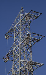 Linea elettrica di alta tensione - Montaggio conduttori