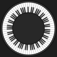Circle piano keys background © Julydfg