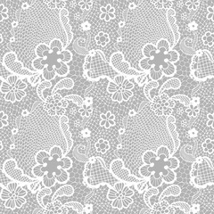 Obraz premium Lace seamless pattern with flowers