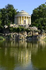 Fototapeta na wymiar Leopoldinen temple with small lake in Eisenstadt, Austria