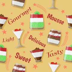 Mousse seamless pattern