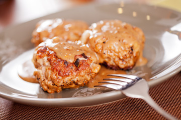 Meatballs with mushroom sauce