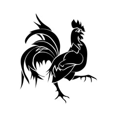 Black silhouette of an cock