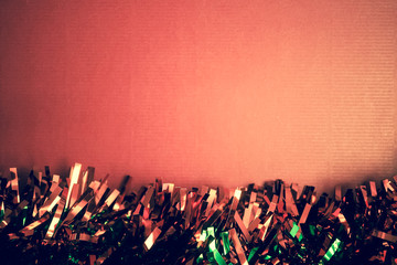 tinsel background for Christmas, happy new year
