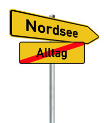 Nordsee 17 / Wegweiser Schild 