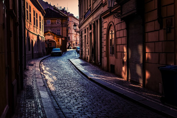 Night streets of Prague.