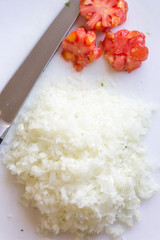 Hackbrett Messer Zwiebel