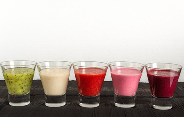 Fruit and  Vegetables smoothies  for breakfast 