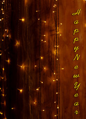 Christmas background. Night, the stars and garlands