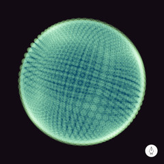 3d Sphere. Global Digital Connections. Technology Concept. 