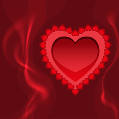 blazing heart fire and love