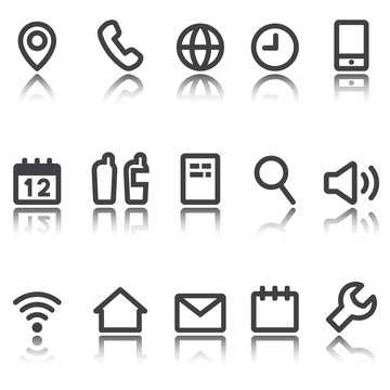 web linear icons, vector set