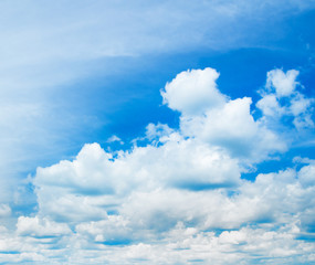 Sunny day. Blue sky.