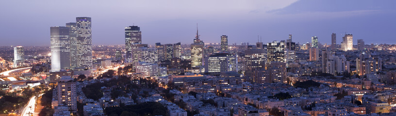 Fototapeta premium Tel Aviv Cityscape At Sunset