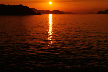 宇和海の夕日