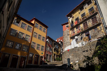 Fototapeta na wymiar Houses of Porto city