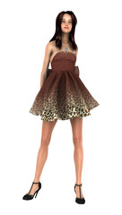 Fashion Model on White