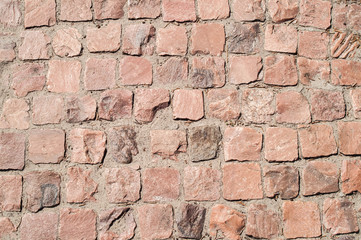 Laying brick wall