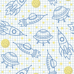 vector seamless space pattern