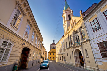 Naklejka premium Historic Zagreb upper town street