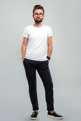 Fototapeta premium Stylish man in eyeglasses