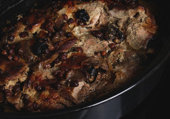 Baked meat