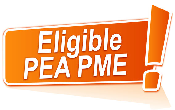 &eacute;ligible pea pme sur &eacute;tiquette orange