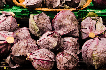 Close up of vegetables on market stand