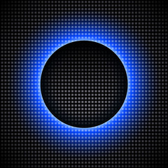 Abstract background with blue glowing neon circle