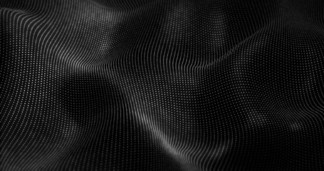 Fototapeta na wymiar Futuristic Particles Wave Abstract Background - Creative Design Element. 