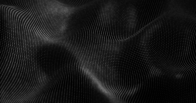 Futuristic Particles Wave Abstract Background - Creative Design Element. 