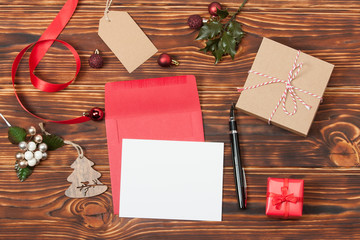 Blank Card. Template With Copy Space. Empty Paper Sheet Mock Up.