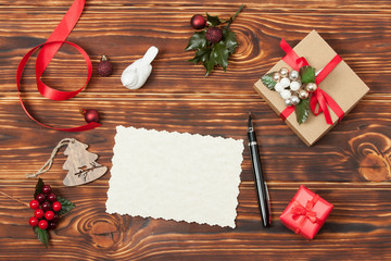 Blank Card. Template With Copy Space. Empty Paper Sheet Mock Up.