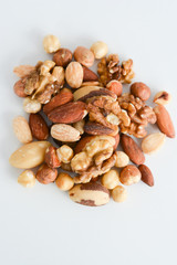 Nut mix isolated on white background