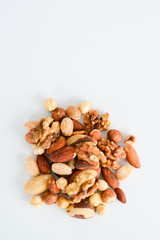 Nut mix isolated on white background