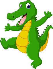 Naklejka premium cute Crocodile cartoon of illustration 