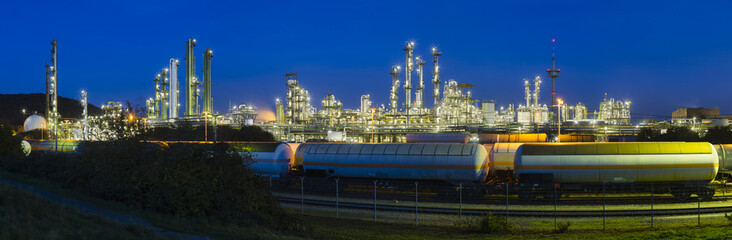 Refinery Panorama At Night © IndustryAndTravel