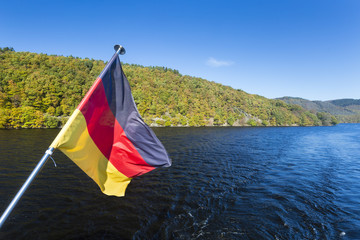 Rur Lake And German Flag