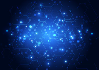 vector illustration Hi-tech digital technology concept, abstract background