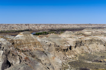 Badlands near Drumheller in Alberta, Canada