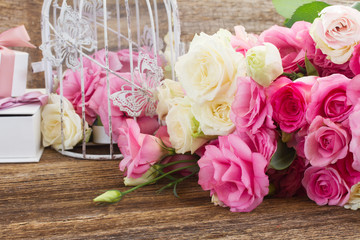 pink and white flowers