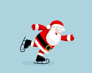 Santa Claus skating