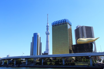 Fototapeta na wymiar 東京の風景　スカイツリーと高層ビル
