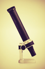 Vintage microscope side view