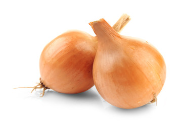 Onions isolated on white