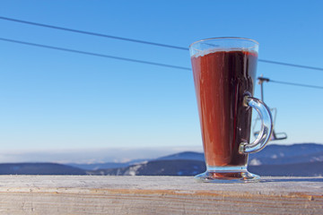 Glass of hot chocolate