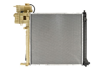 Fototapeta premium Car radiator on a white background