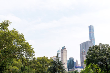 view of the midtown of manhattan, New-York city, from central park